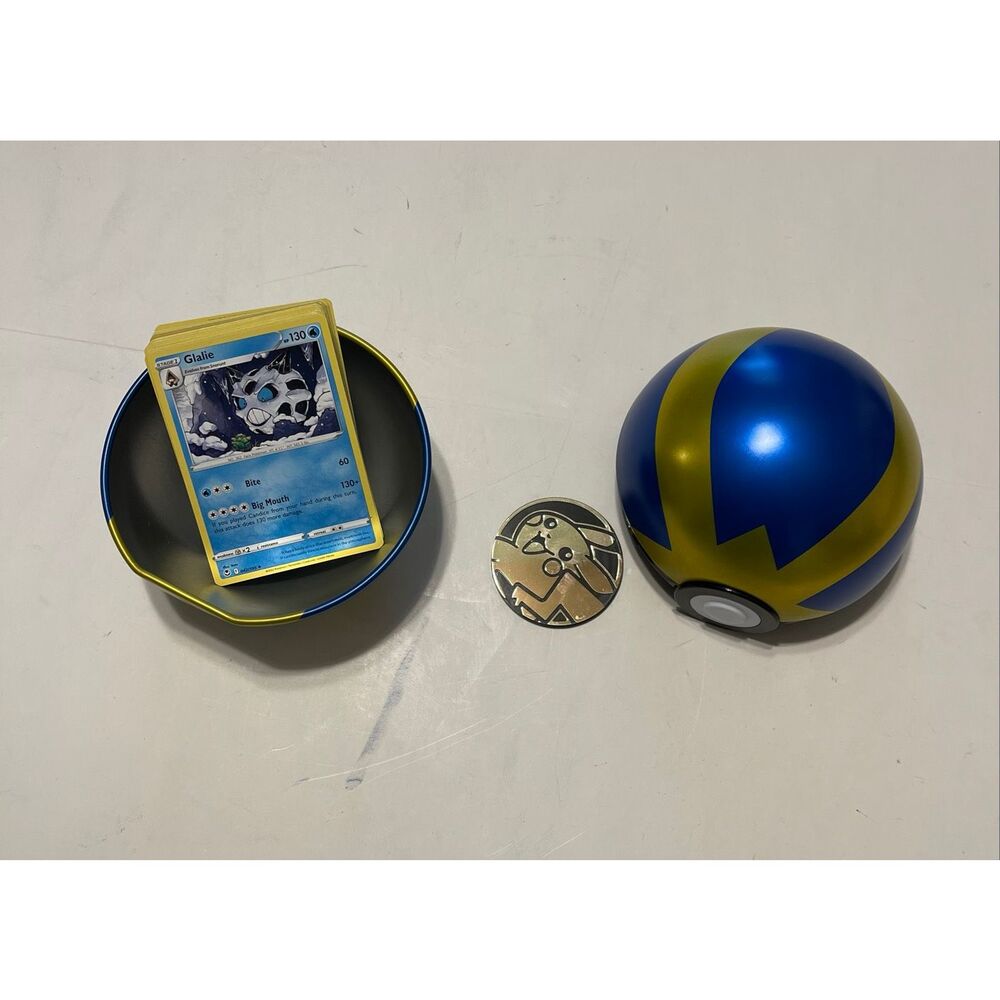 Pokemon Ball with cards and Coin